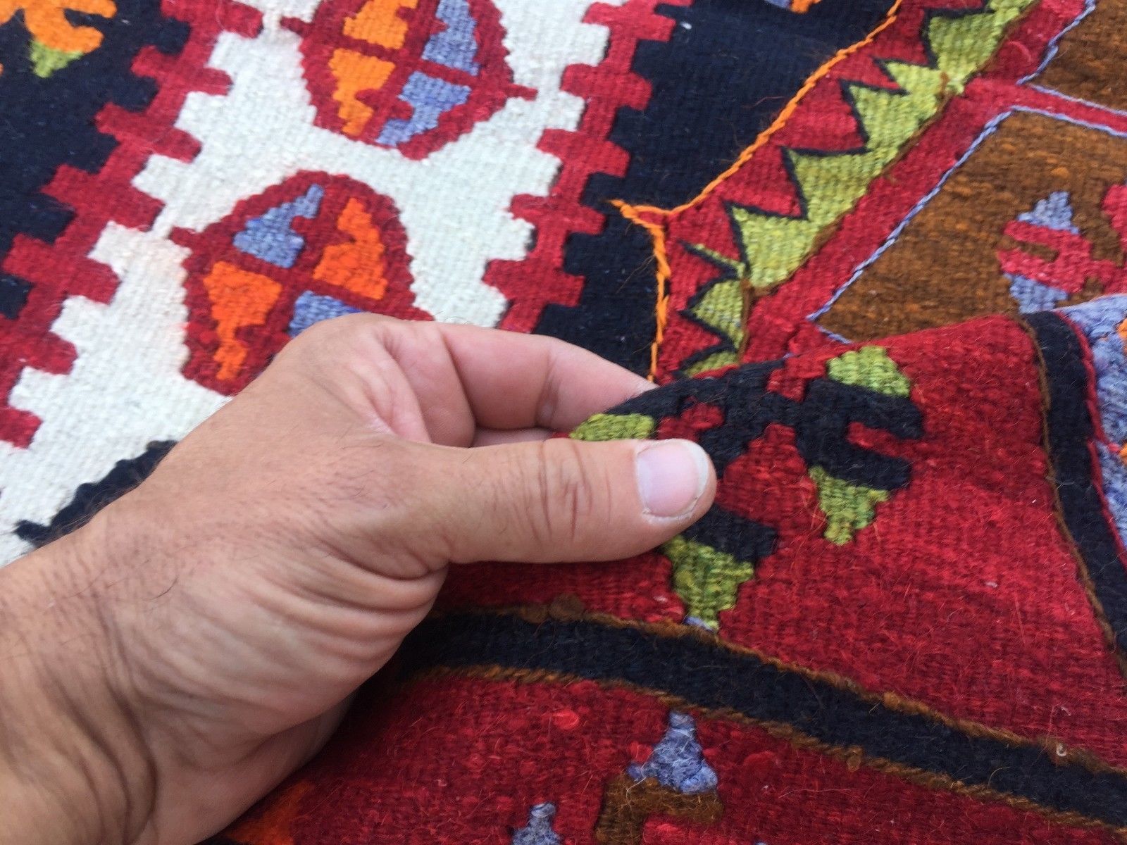 Old Turkish Kilim kelim rug, country house boho vintage rustic antique 222x107cm Antiques:Carpets & Rugs kilimshop.myshopify.com