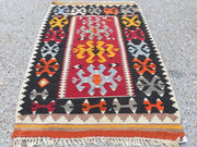 Antique Turkish Kilim Rug shabby vintage old wool country home Kelim 120x79cm Antiques:Carpets & Rugs kilimshop.myshopify.com