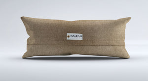 Vintage Turkish Kilim Cushion Cover 30x60 cm Lumbar Wool Kelim Pillowcase 36454