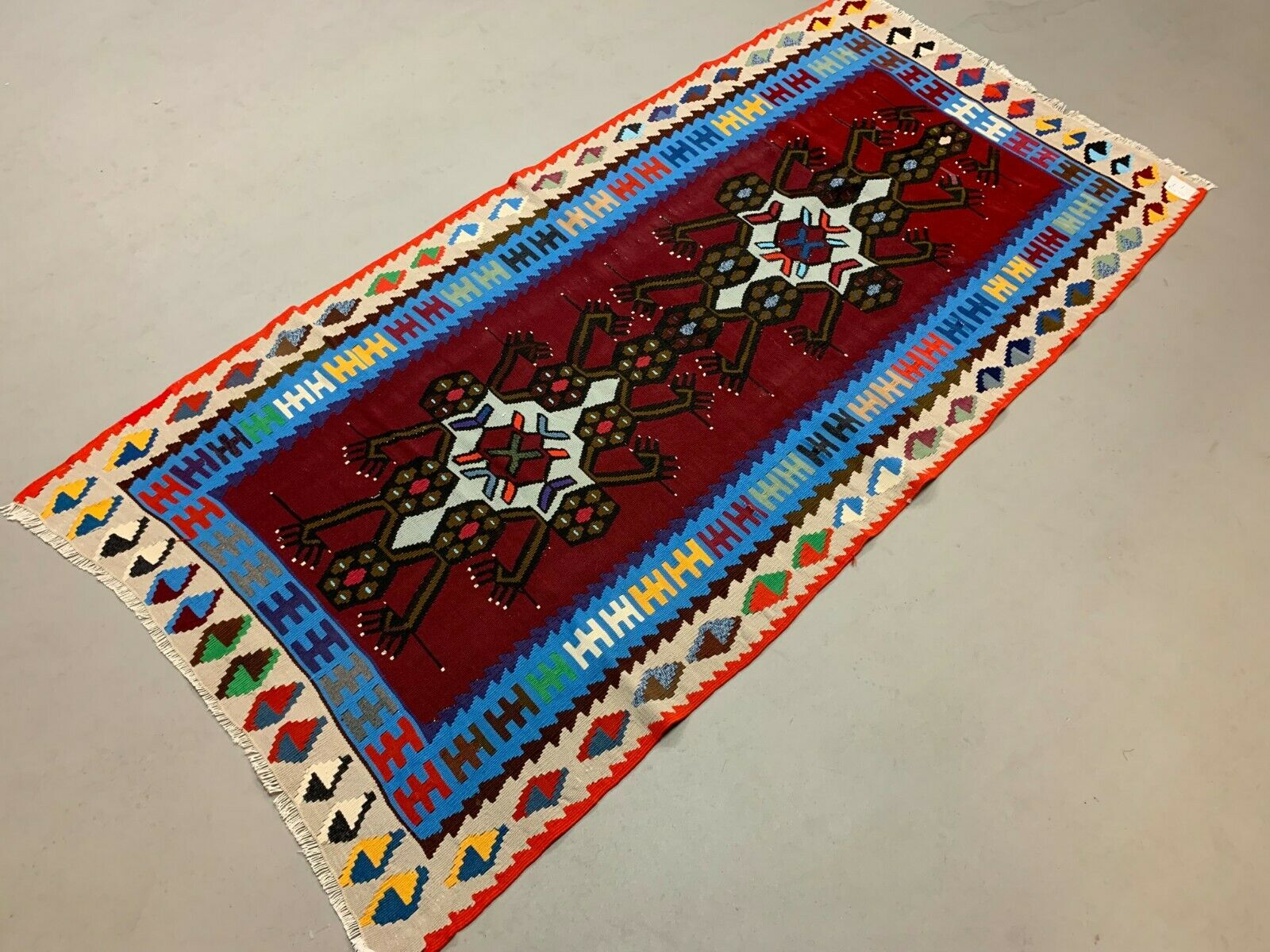 Vintage Turkish Kilim Kelim Rug 192x95 cm shabby, country home, boho  medium Antiques:Carpets & Rugs kilimshop.myshopify.com