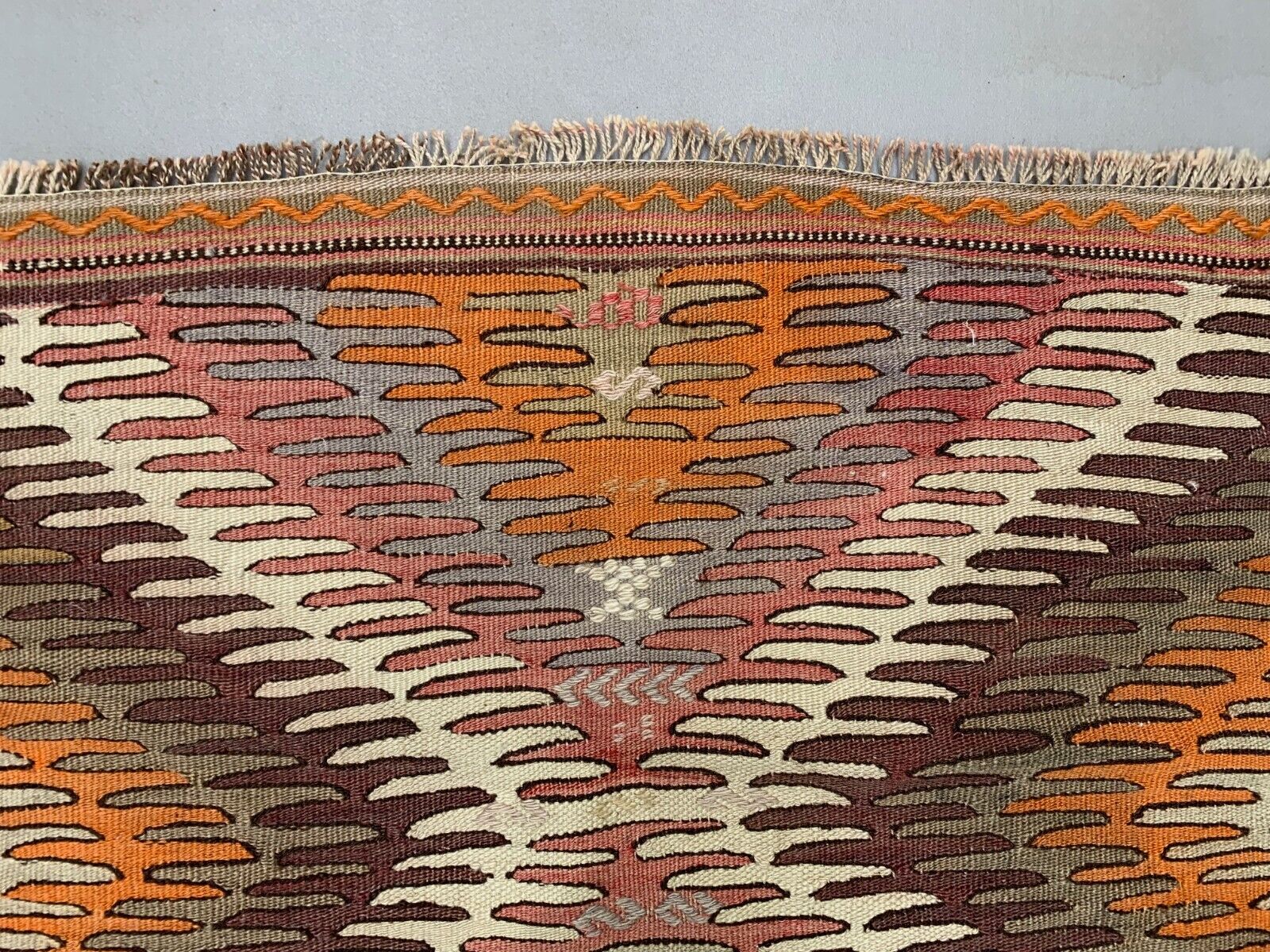 Vintage Turkish Kilim 140x96 cm Tribal Kelim Rug, Medium
