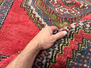 £950 Turkish Vintage Prayer Rug vegetable dye 195x112cm Persian Afghan Tribal Home, Furniture & DIY:Rugs & Carpets:Rugs kilimshop.myshopify.com