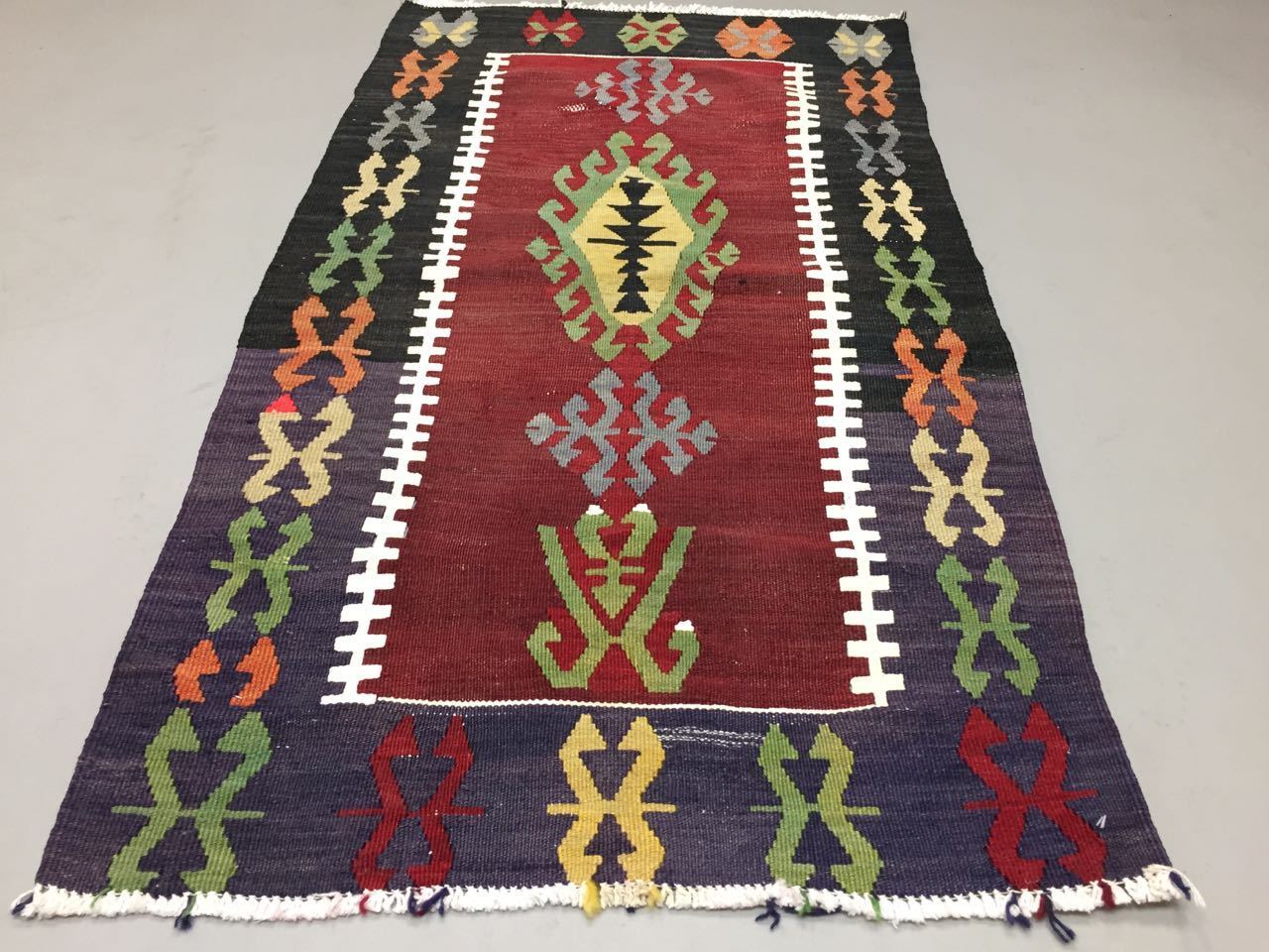 Turkish Kilim Rug shabby vintage old wool country home decor Kelim 130x75cm Antiques:Carpets & Rugs kilimshop.myshopify.com