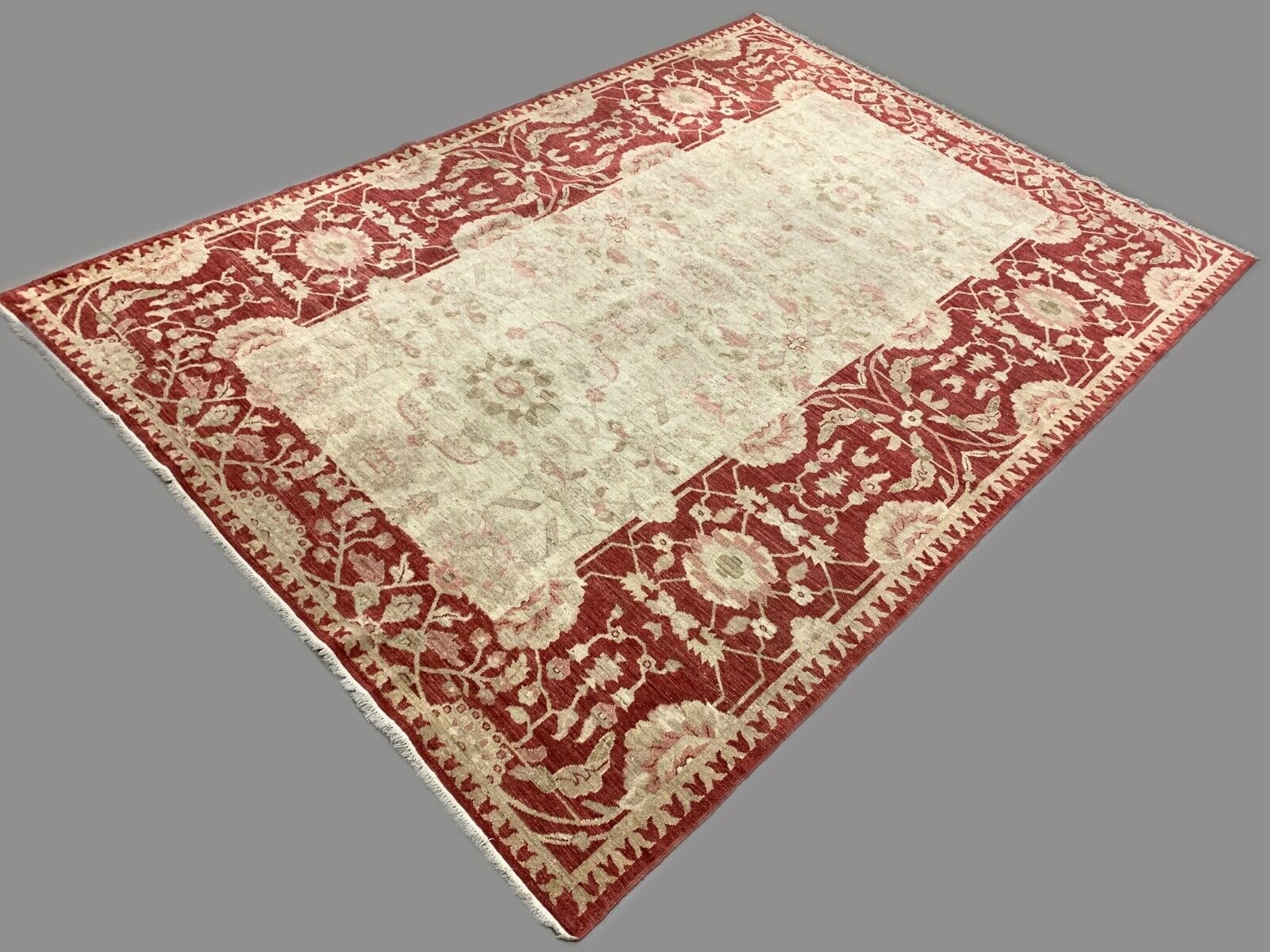 Fine Afghan Wool Ziegler Rug 313x220 cm Handmade Chobi Rug Red, Beige kilimshop.myshopify.com