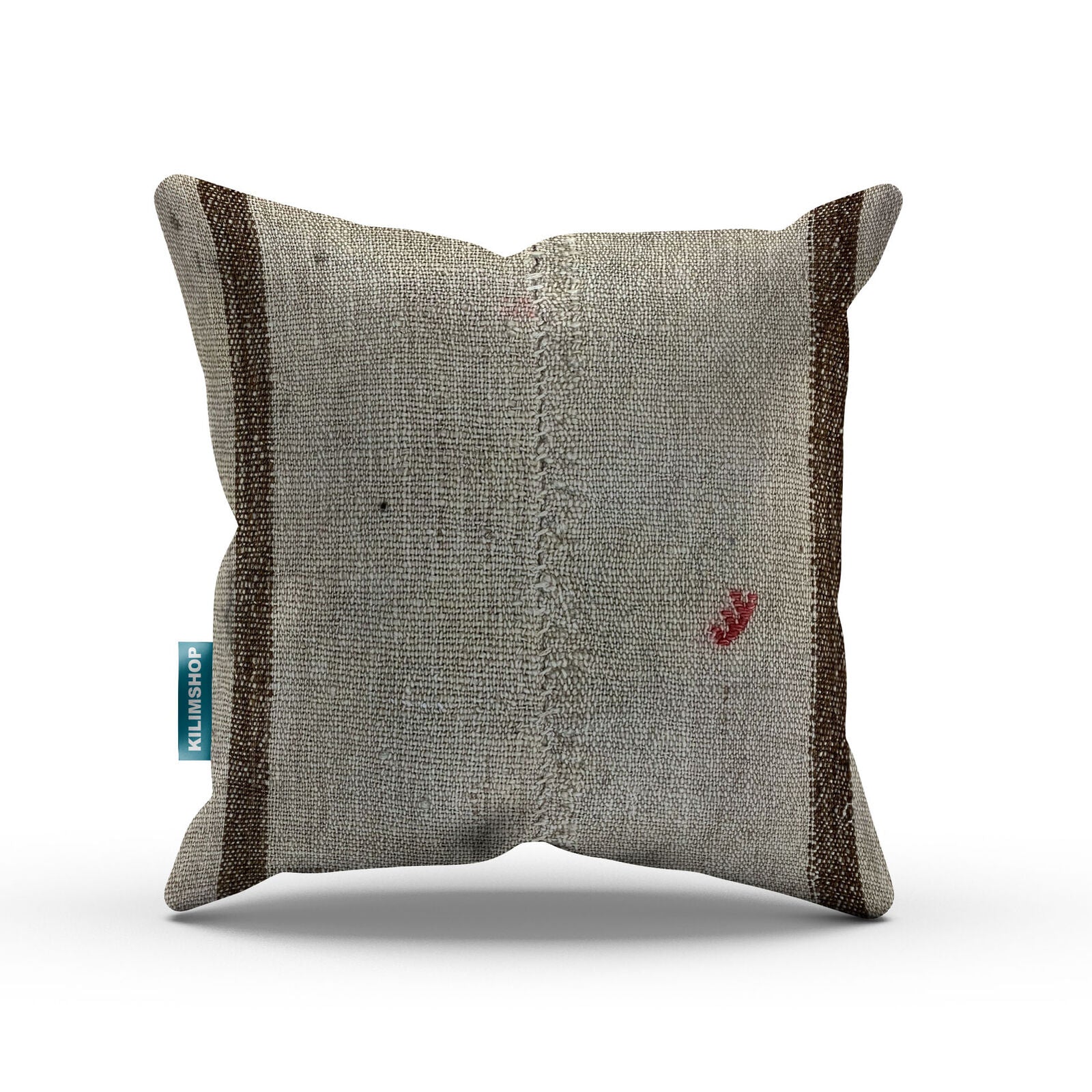 Vintage Kilim Cushion Cover 40x40 cm Square Wool Kelim Pillow Moroccan Decor