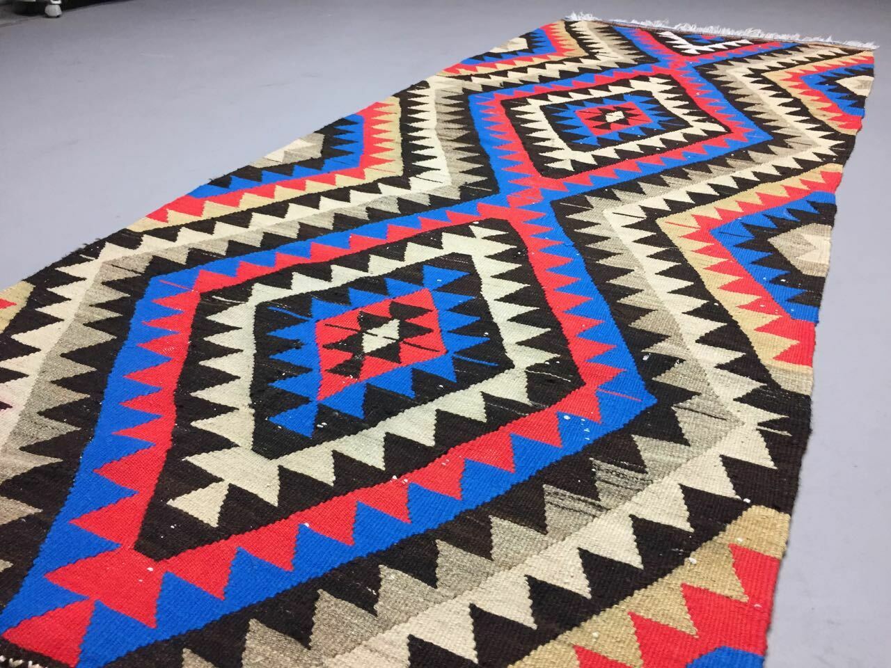 Tribal Turkish Kilim Rug Runner 230x95 cm shabby vintage old  Kelim rug Antiques:Carpets & Rugs kilimshop.myshopify.com