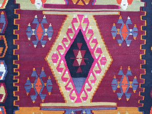 Vintage Turkish Kilim Kelim Rug 256x116 cm shabby chic wool, country home, boho Antiques:Carpets & Rugs kilimshop.myshopify.com