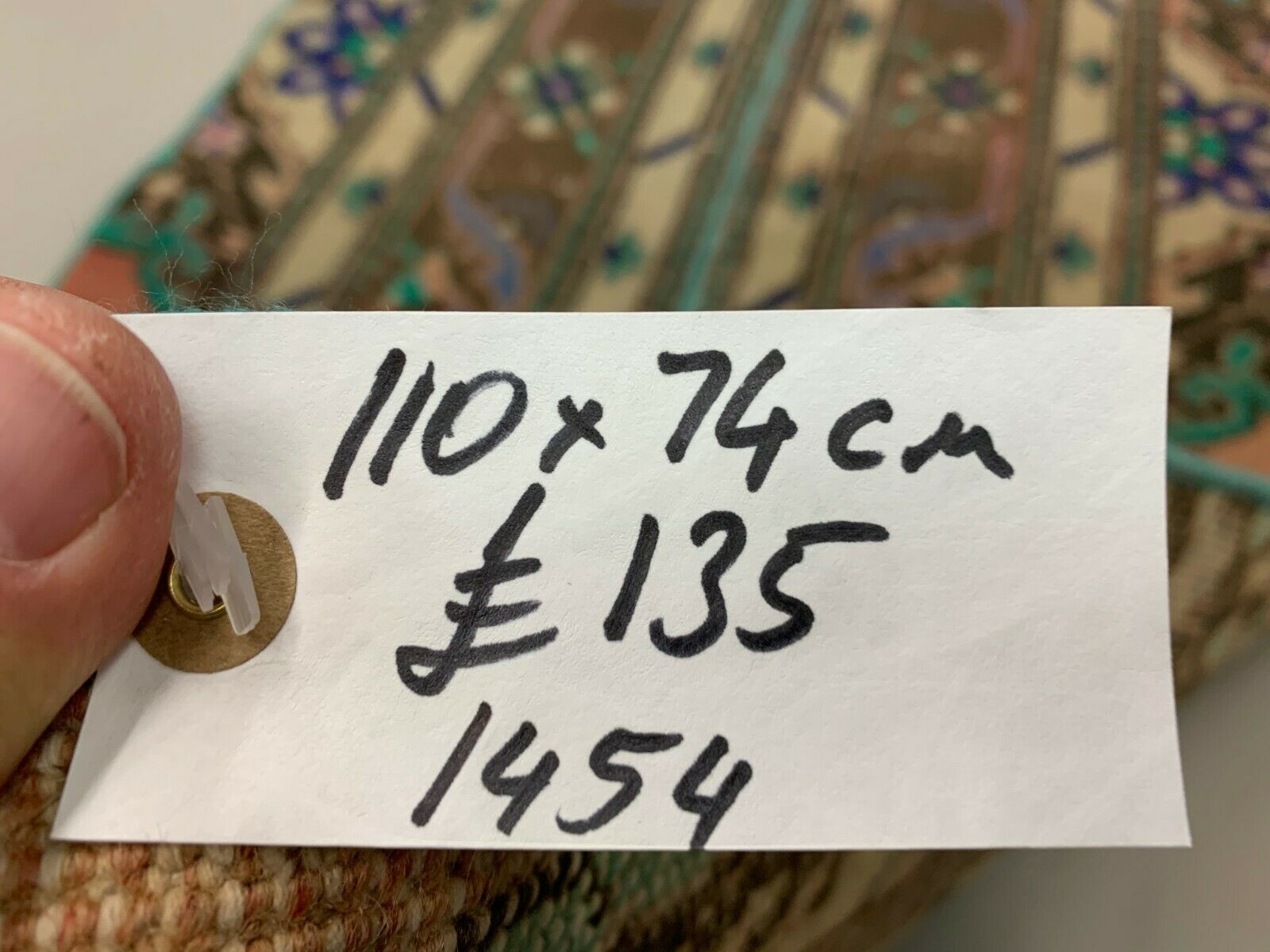 Distressed Turkish Rug 110x74 cm Vintage Shabby, Tribal Red, Green, Brown Small kilimshop.myshopify.com