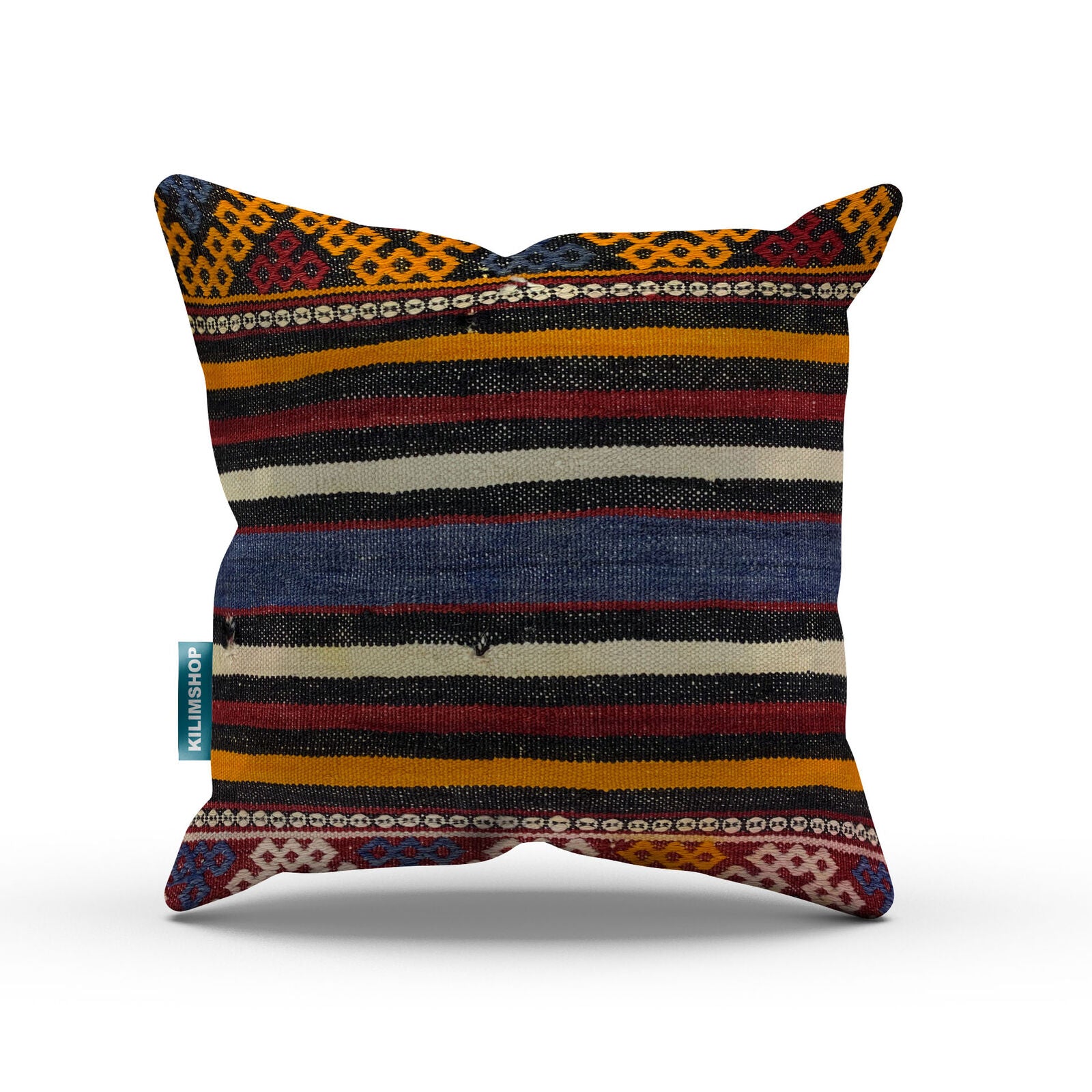 Vintage Wool Turkish Moroccan  Colourful Kilim Cushion Covers 50x50 cm