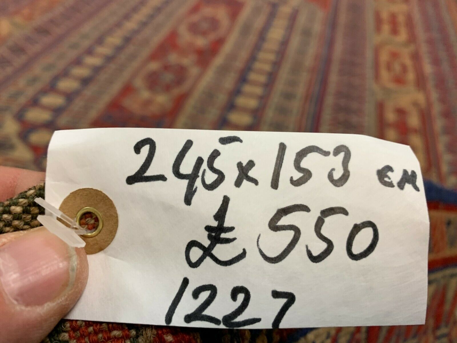 Vintage Afghan Soumak Kilim 245x153 cm, Kelim Rug cm Large Red, Blue, Beige kilimshop.myshopify.com