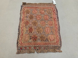 Vintage Turkish Mini Kilim 67x50 cm Wool Small Kelim Runner, shabby Chic