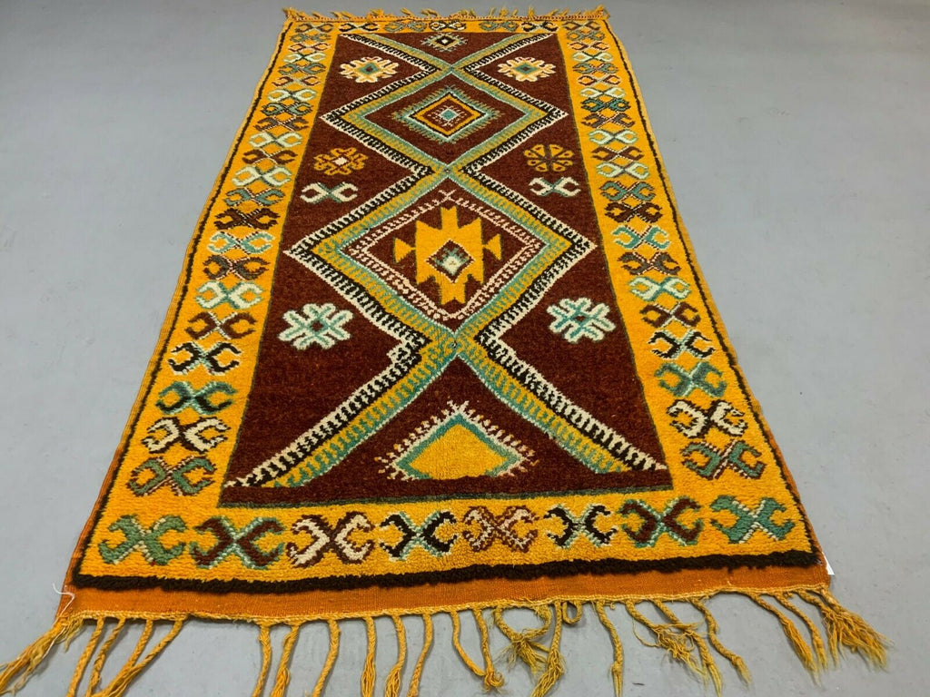 Vintage Moroccan Rug 190x102 cm Tazenacht Berber Atlas, Tribal kilimshop.myshopify.com
