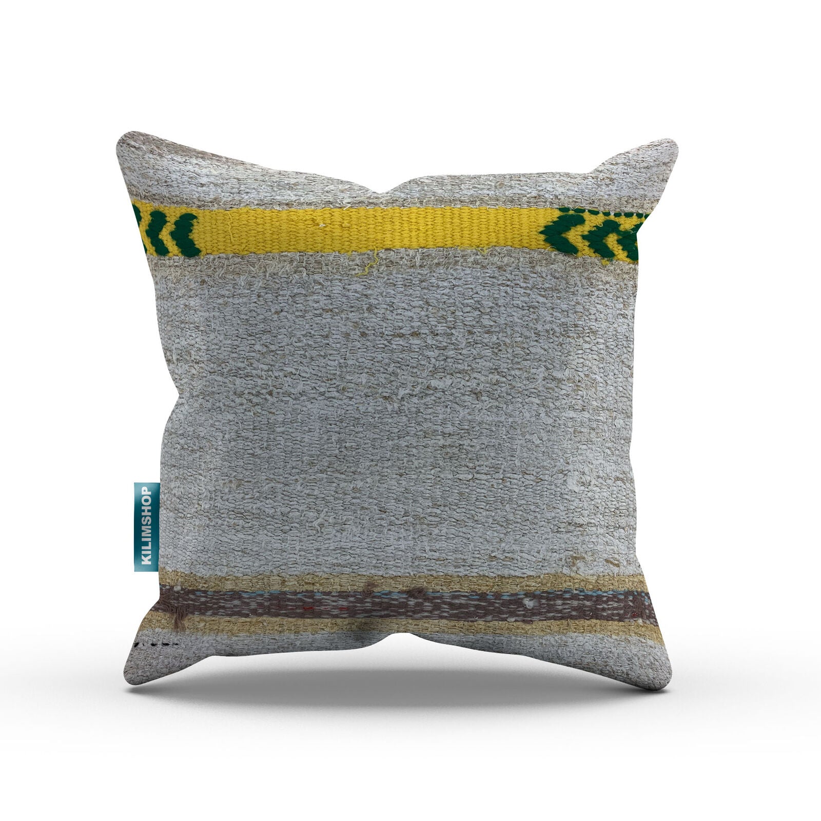 Vintage Kilim Cushion Cover 40x40 cm Square Wool Kelim Pillow Moroccan Decor