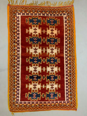 Vintage Moroccan Rug 200x133 cm Tazenacht Berber Atlas, Tribal kilimshop.myshopify.com