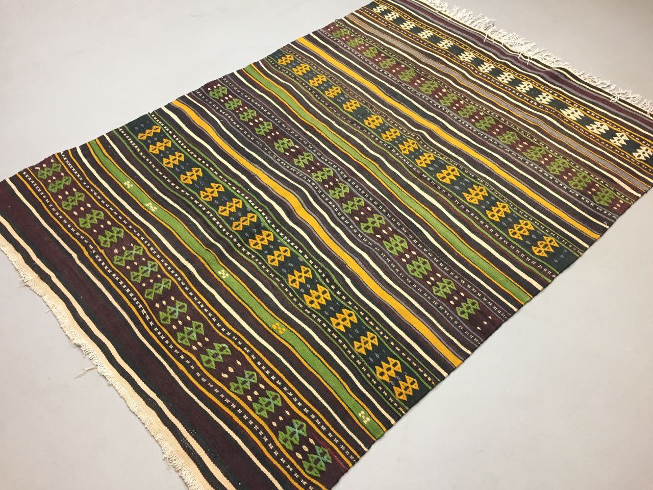 Antique Turkish Kilim Rug shabby vintage old wool boho Kelim 203x141cm Large Antiques:Carpets & Rugs kilimshop.myshopify.com