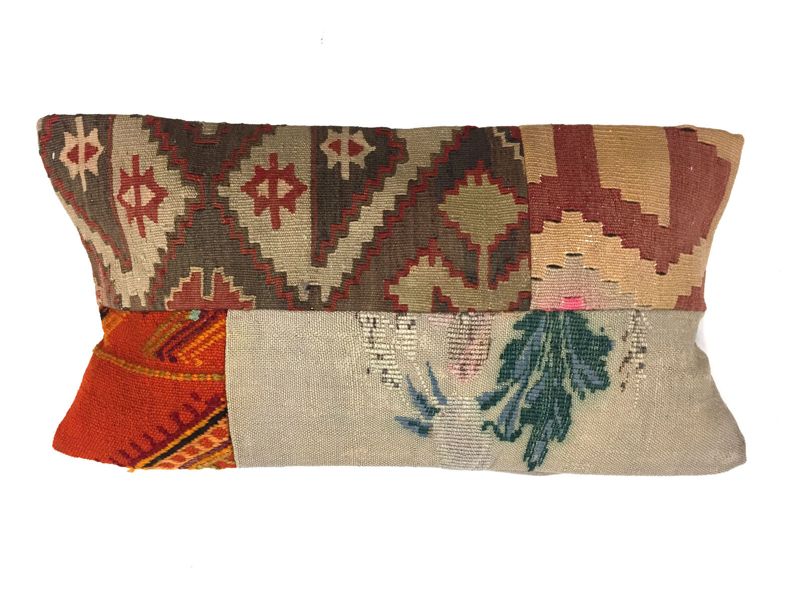 Kilim Pillow Cover 30x60 cm Meditation Bench Cushion Tapis Kelim Teppich Boho