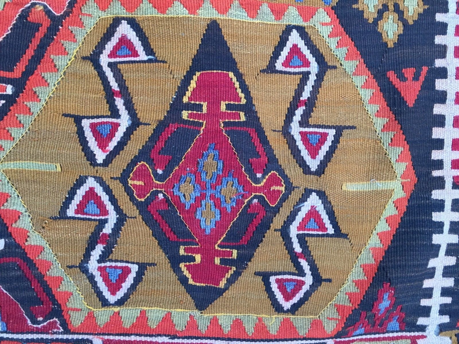 Vintage Turkish Kilim Kelim Rug 358x164 cm shabby chic wool, country home, boho Antiques:Carpets & Rugs kilimshop.myshopify.com