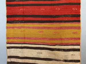 Old Turkish narrow Kilim Runner 309x58 cm shabby chic, vintage kelim