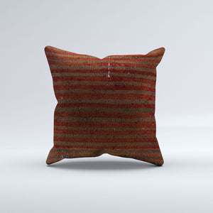 Vintage Turkish Kilim Cushion Cover 40x40 cm Square Wool Kelim Pillowcase  40874