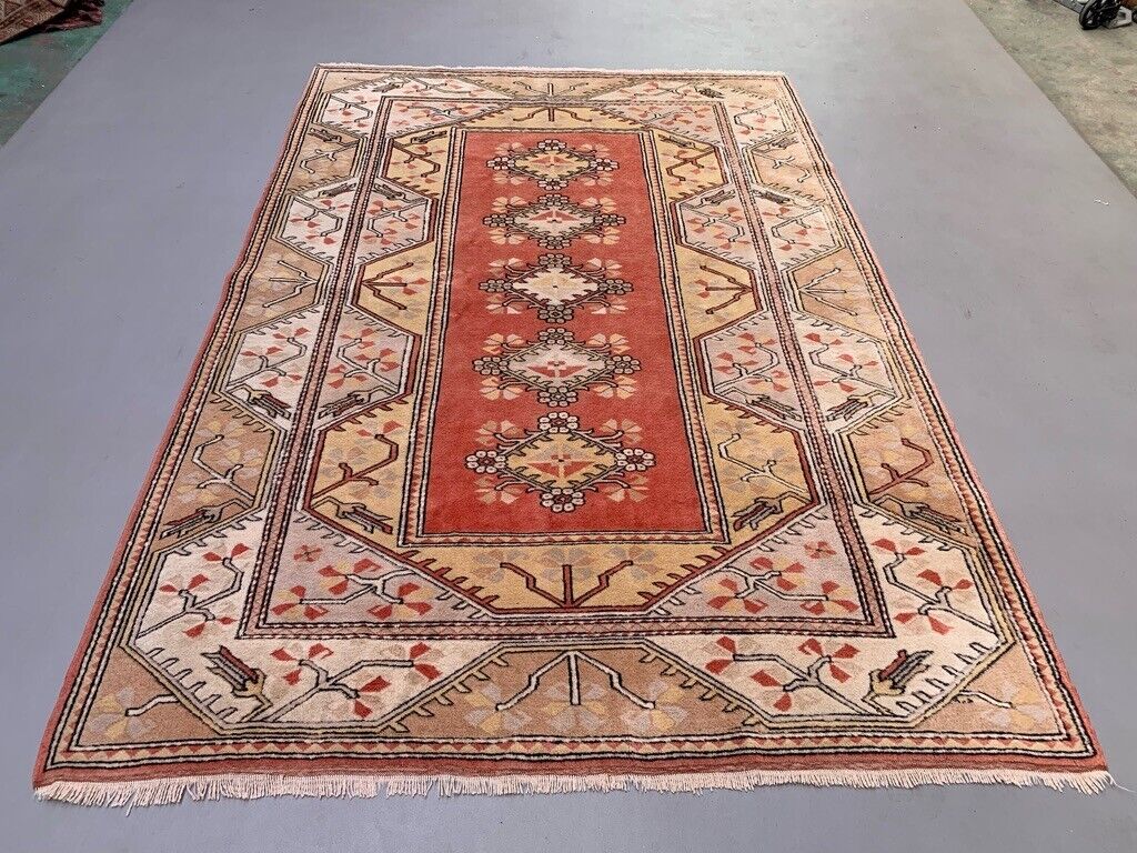 Old Turkish Milas Rug 300x200 cm old vintage carpet Ushak Region Large