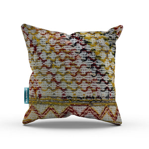 Vintage Kilim Cushion Cover 40x40 cm Square Wool Kelim Pillow Moroccan Decor