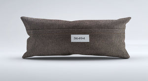 Vintage Turkish Kilim Cushion Cover 30x60 cm Lumbar Wool Kelim Pillowcase 36494