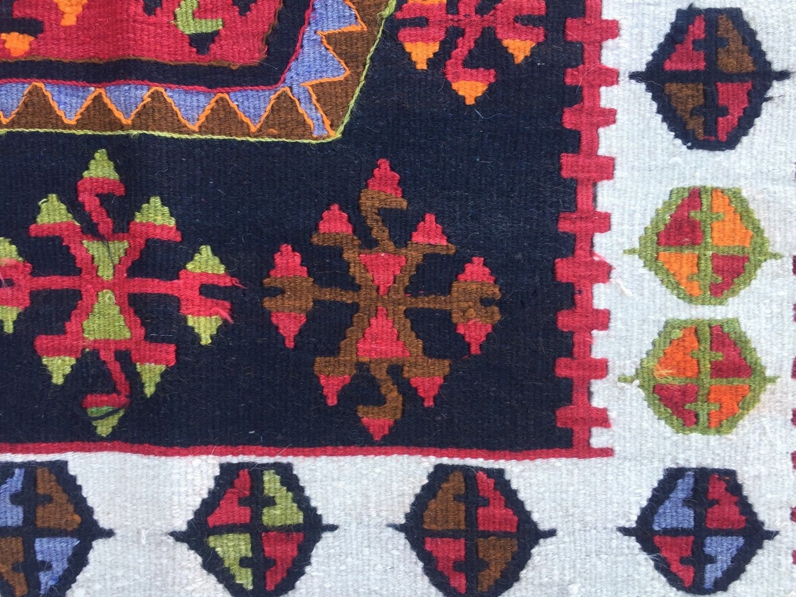 Old Turkish Kilim kelim rug, country house boho vintage rustic antique 222x107cm Antiques:Carpets & Rugs kilimshop.myshopify.com