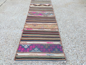 Old Turkish narrow Kilim Runner, shabby chic, vintage country home decor kelim Antiques:Carpets & Rugs kilimshop.myshopify.com