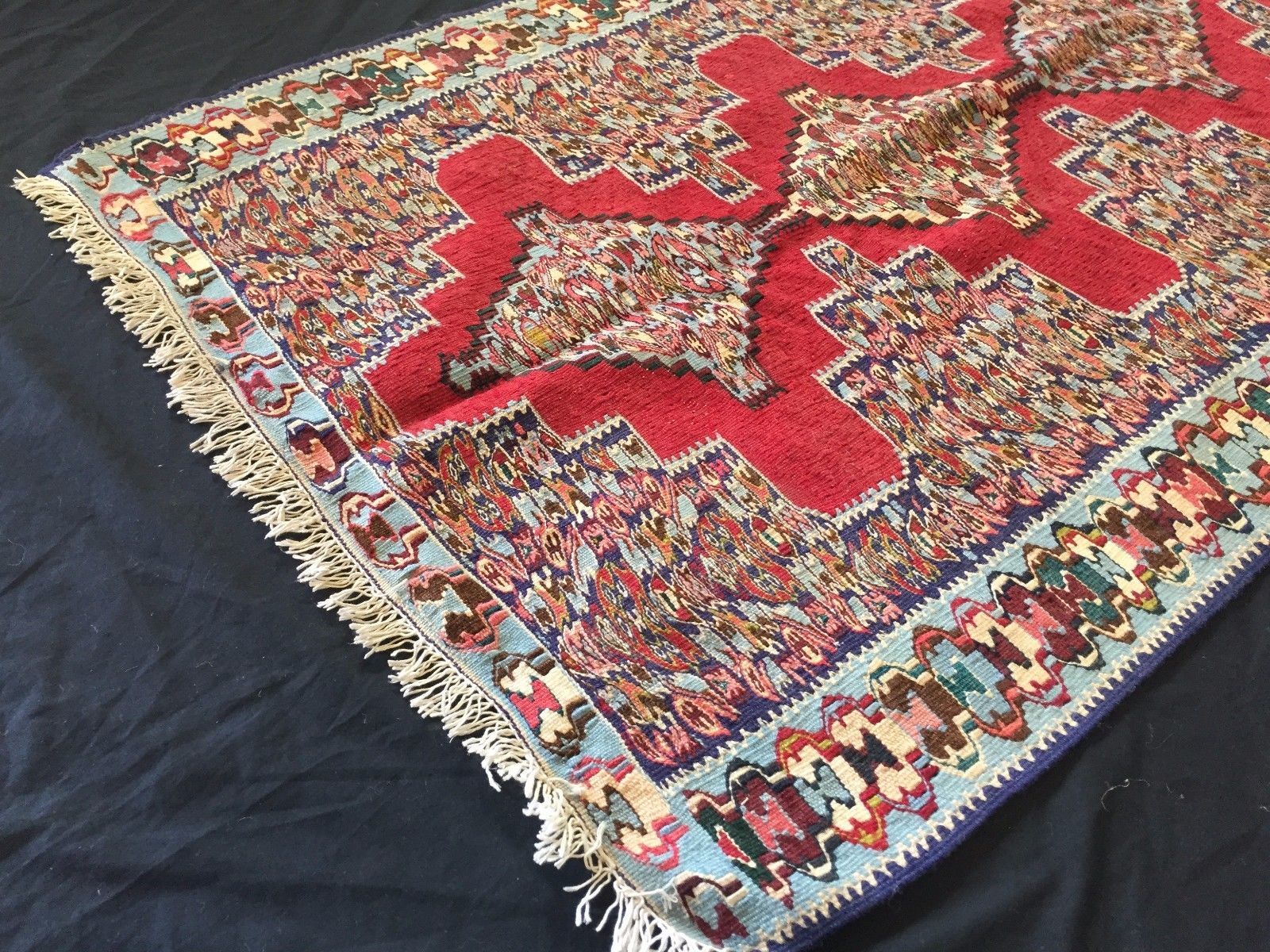 Old Persian Kilim, Senneh Kelim Runner, 82x294cms, hand made, Home, Furniture & DIY:Rugs & Carpets:Runners kilimshop.myshopify.com