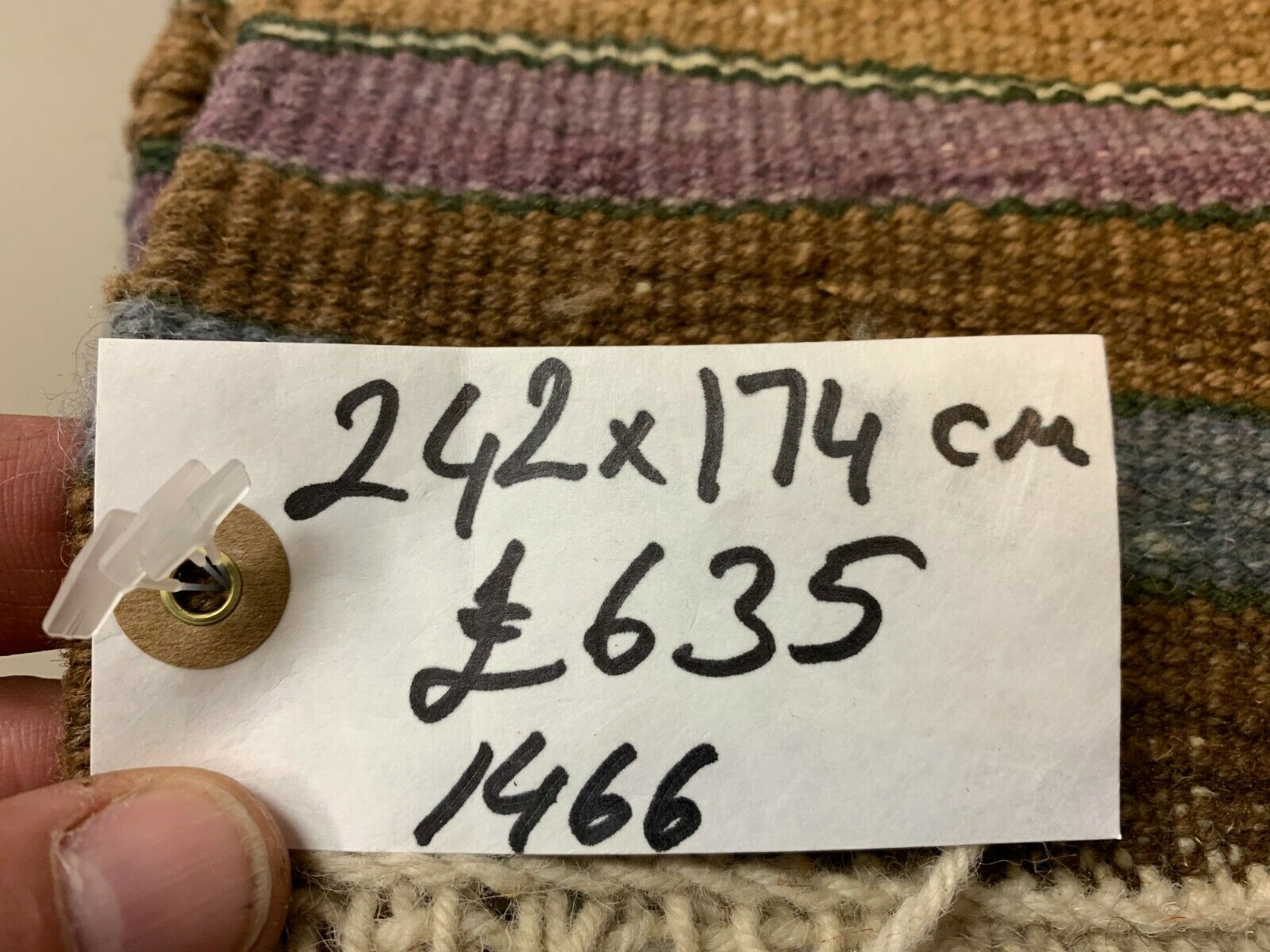 Vintage Turkish Kilim  242x174 cm Kelim Rug, Wool, Large Brown, Beige, Purple kilimshop.myshopify.com