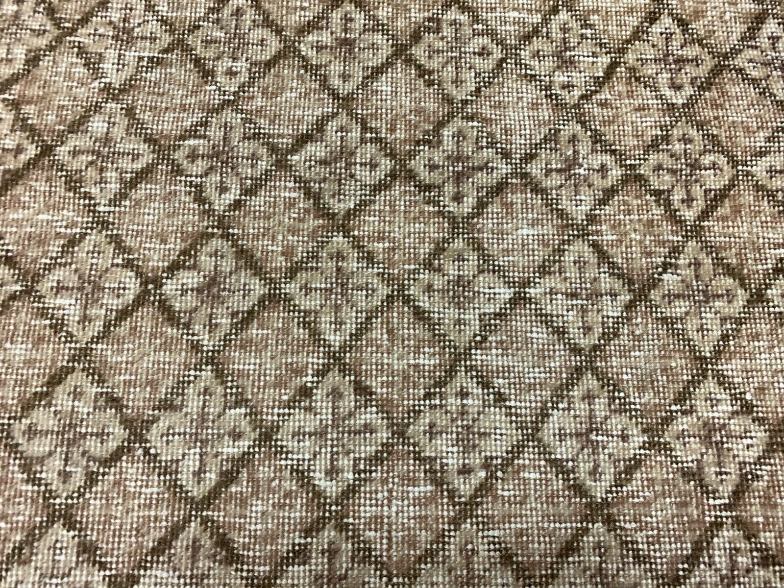 Distressed Turkish Rug 225x137 cm wool Vintage shabby Tribal Brown, Beige kilimshop.myshopify.com