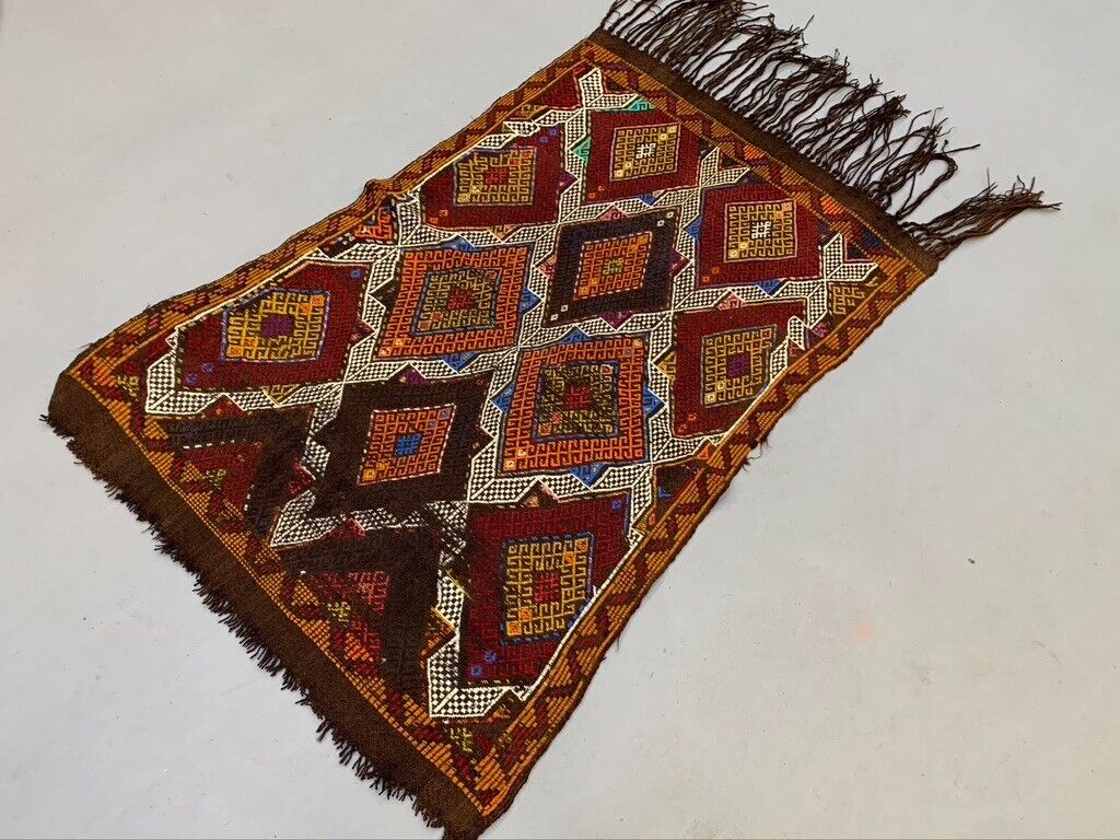 Medium Vintage Turkish Kilim Rug 137x95 cm Wool Kelim