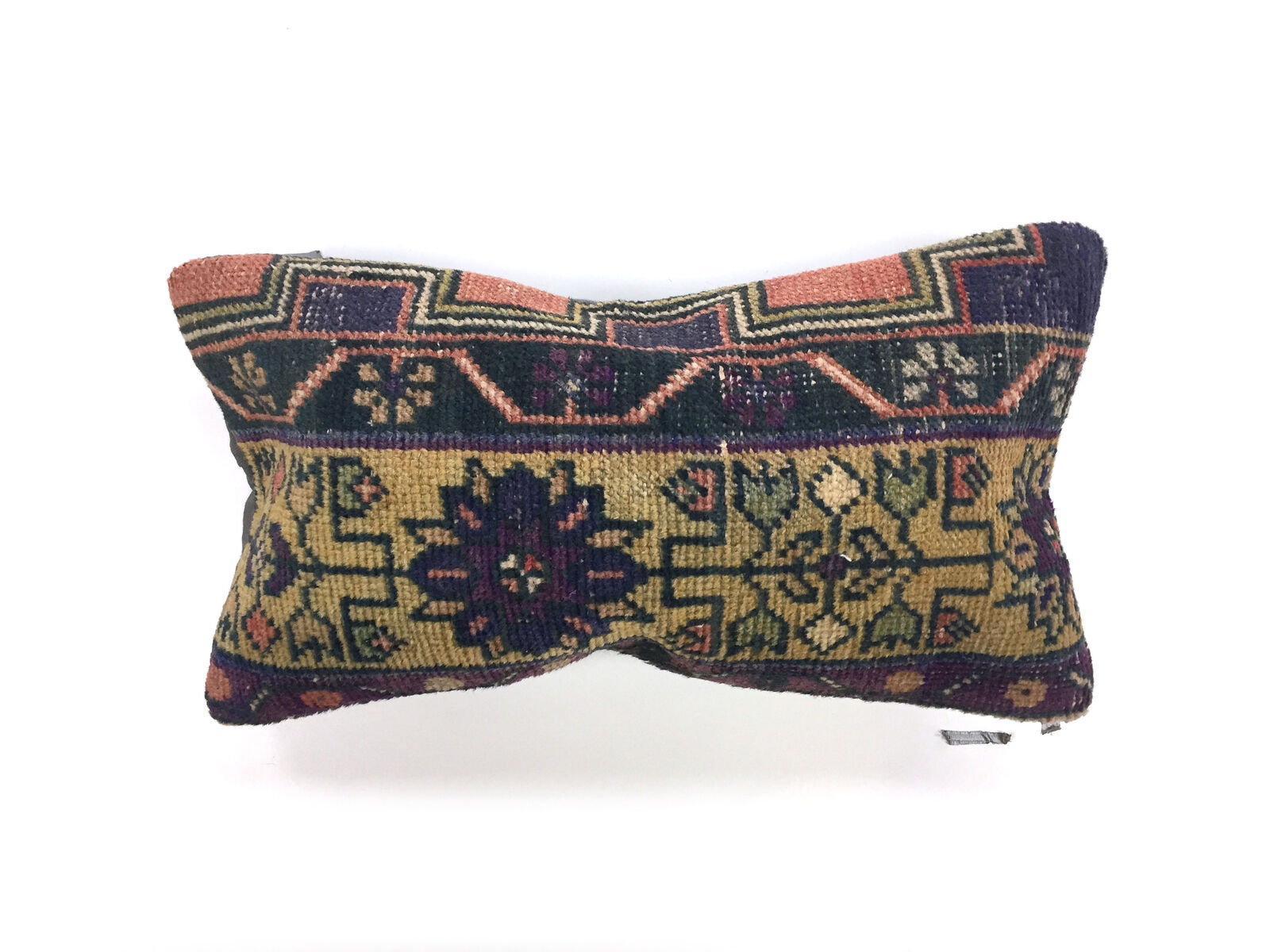Handmade Carpet Cushion Cover Carpet Pillow 50x30 cm Turkish Moroccan Distressed kilimshop.myshopify.com