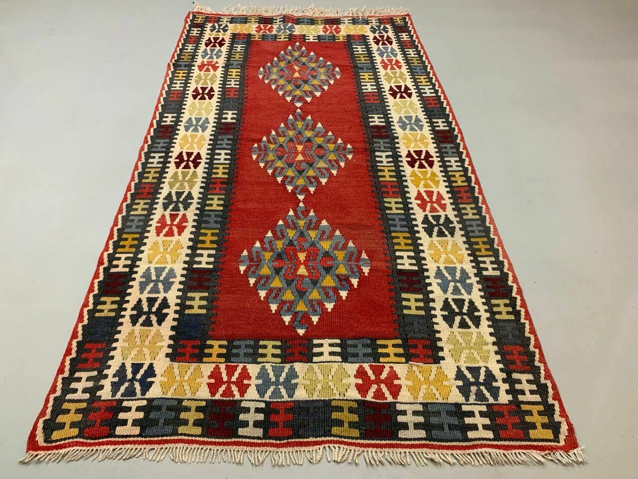 Vintage Turkish Kilim Kelim Rug shabby chic wool,Moroccan boho 190x112 cm Medium Antiques:Carpets & Rugs kilimshop.myshopify.com