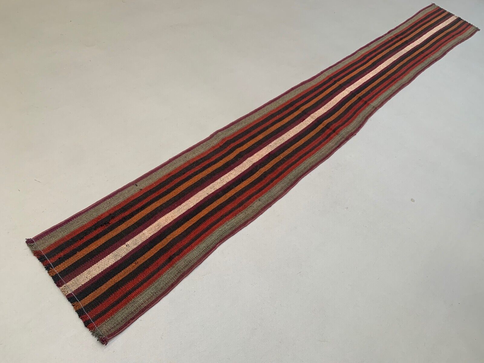 Old Turkish narrow Kilim Runner 365x46 cm shabby chic, vintage kelim