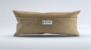 Vintage Turkish Kilim Cushion Cover 30x60 cm Lumbar Wool Kelim Pillowcase 36457