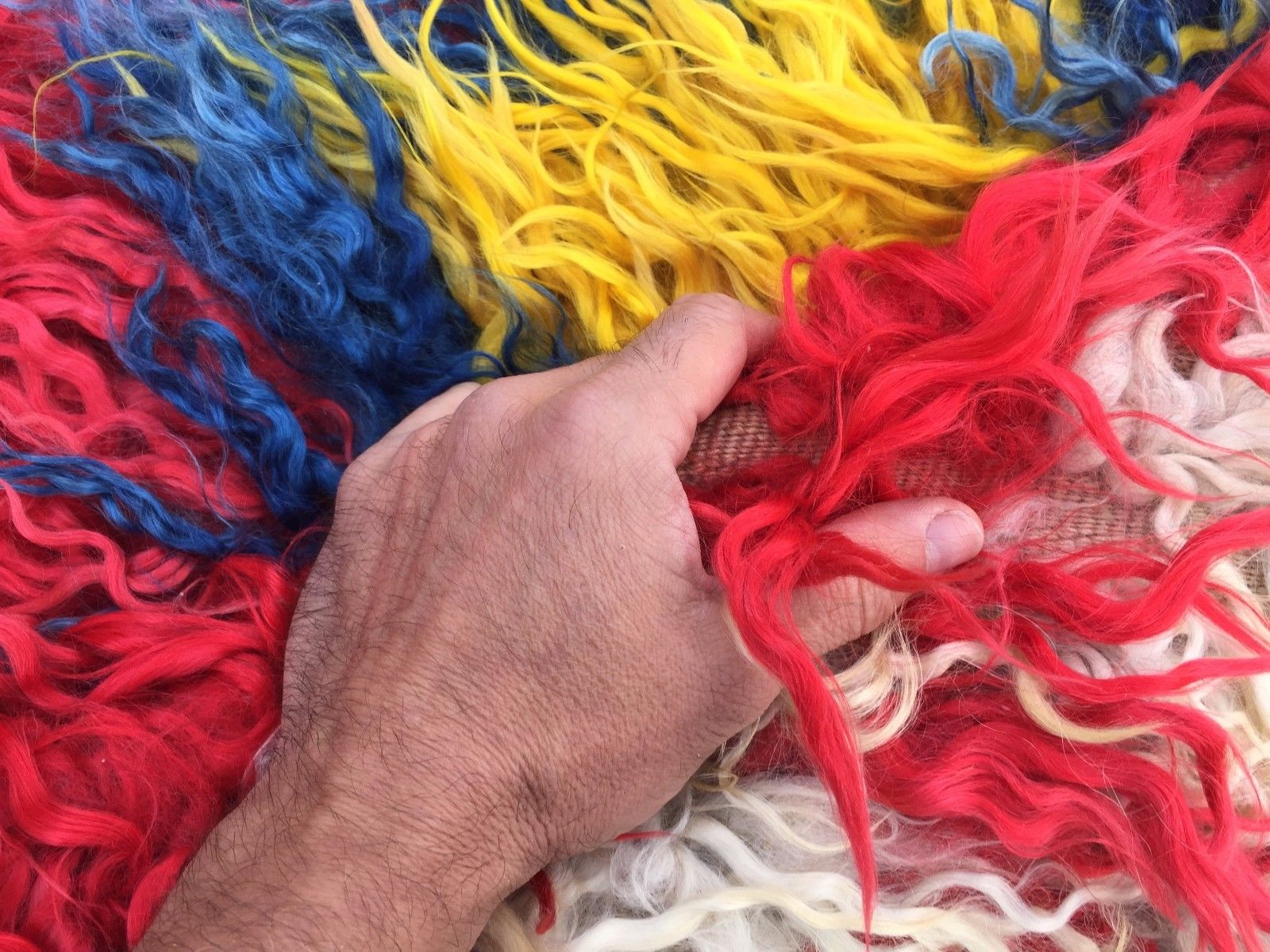 Antique Turkish Shabby Wool Rug 160x120cm country house chic, shaggy, shag pile Antiques:Carpets & Rugs kilimshop.myshopify.com