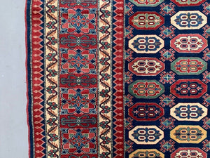 Turkish Bergama Rug 385x320 cm vintage carpet, Tribal Large Square