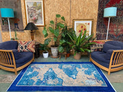 Vintage Turkish Rug 216x124 cm shabby Distressed carpet medium