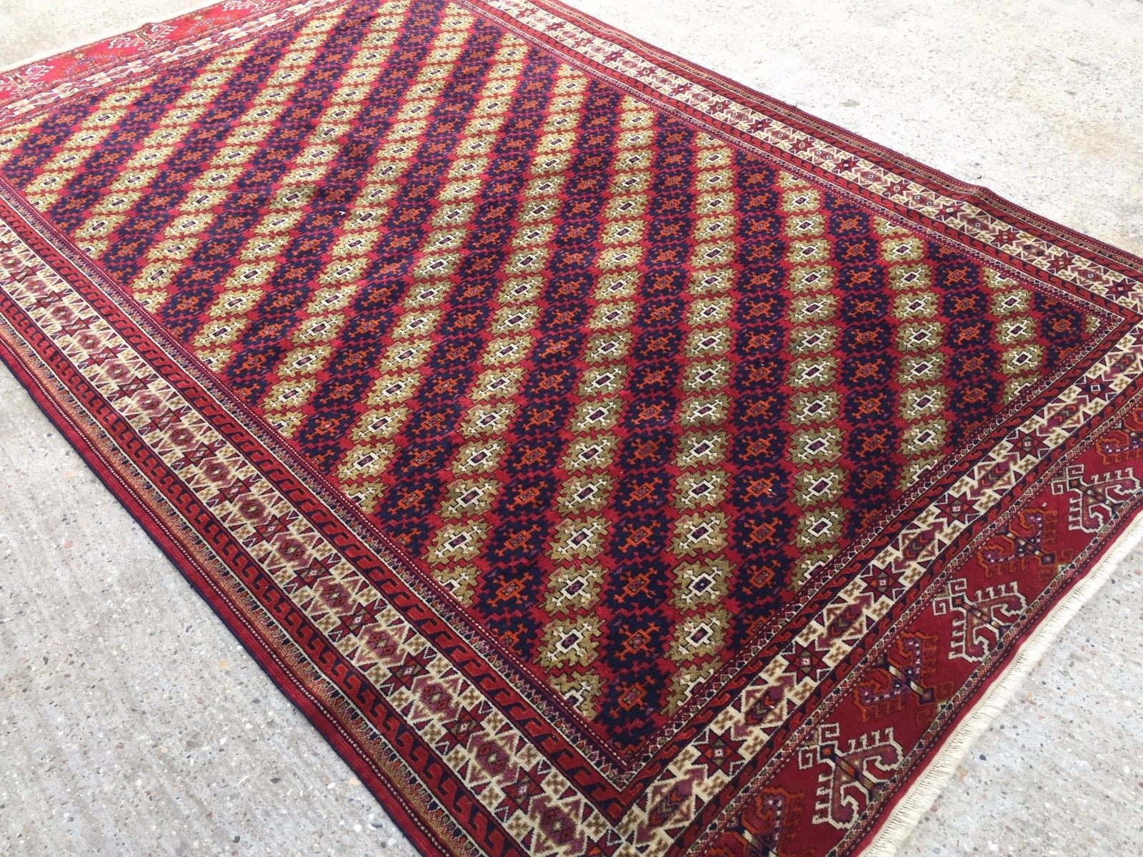 Fine Antique Turkmen Rug Wool Oriental Hand Made Rug 245x162cm Persian Vintage Home, Furniture & DIY:Rugs & Carpets:Rugs kilimshop.myshopify.com
