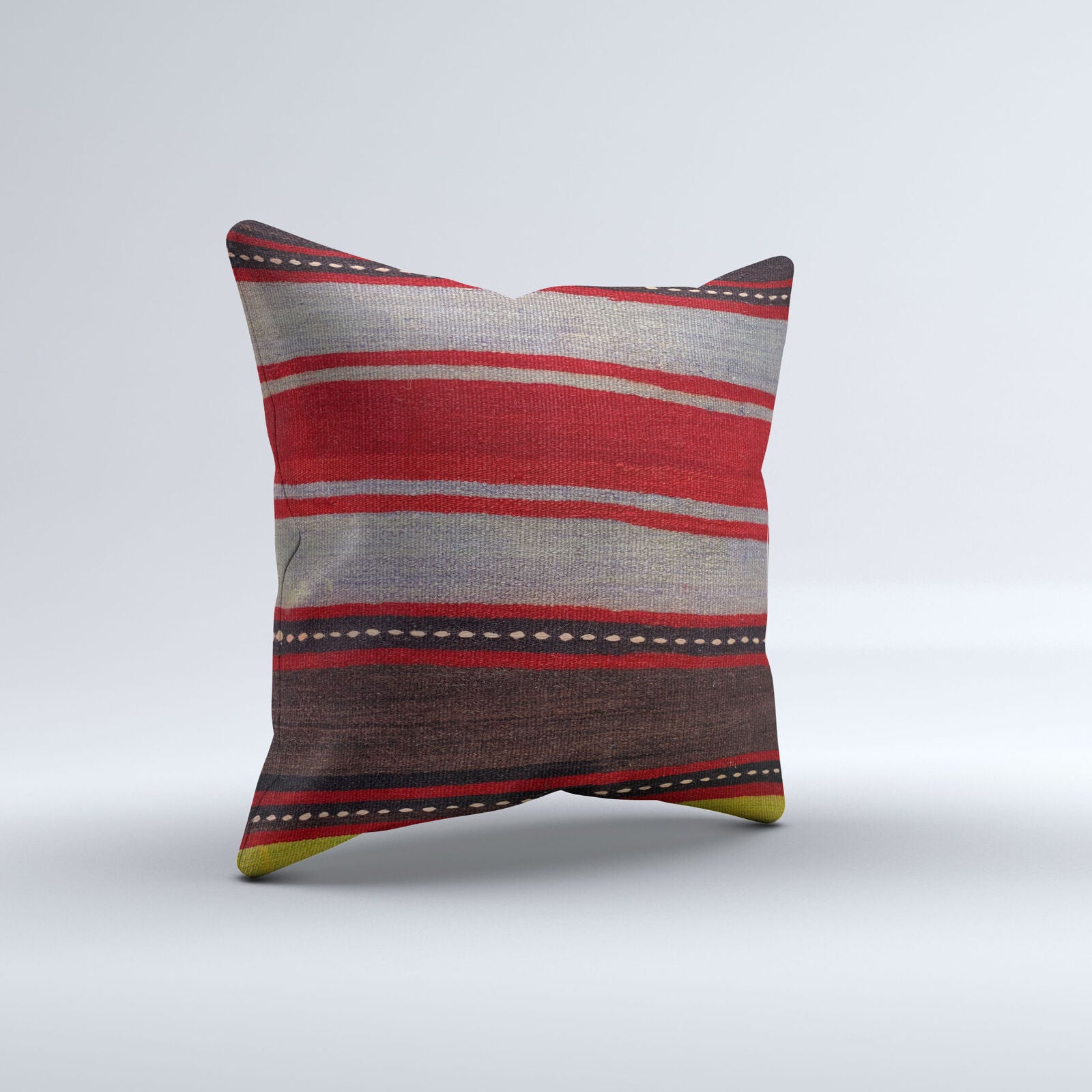 Vintage Turkish Kilim Cushion Cover 50x50 cm Square Wool Kelim Pillowcase 50452