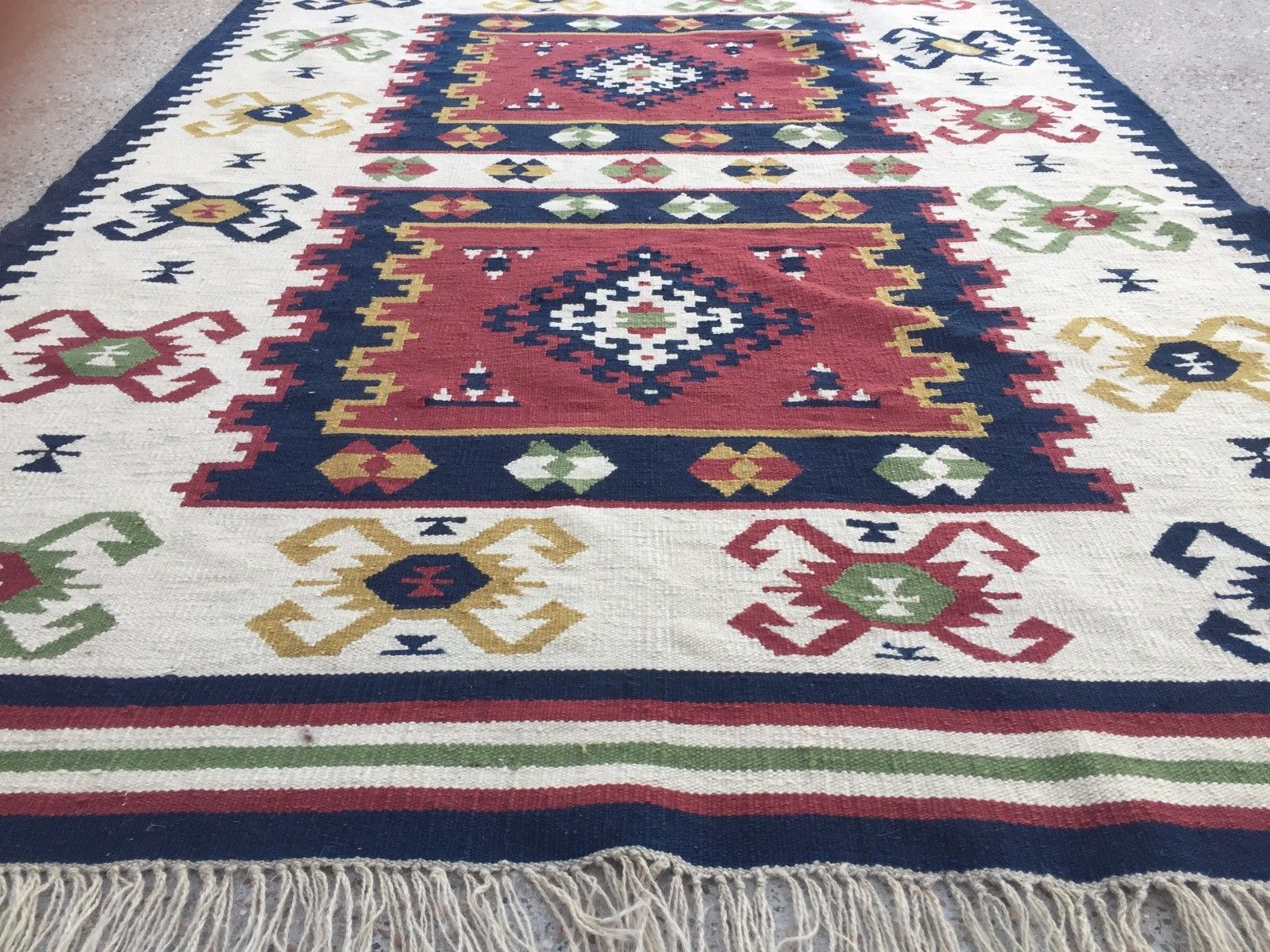 Handmade Turkish Kilim Kelim Rug 257x175cm shabby chic wool, country home, boho Home, Furniture & DIY:Rugs & Carpets:Rugs kilimshop.myshopify.com