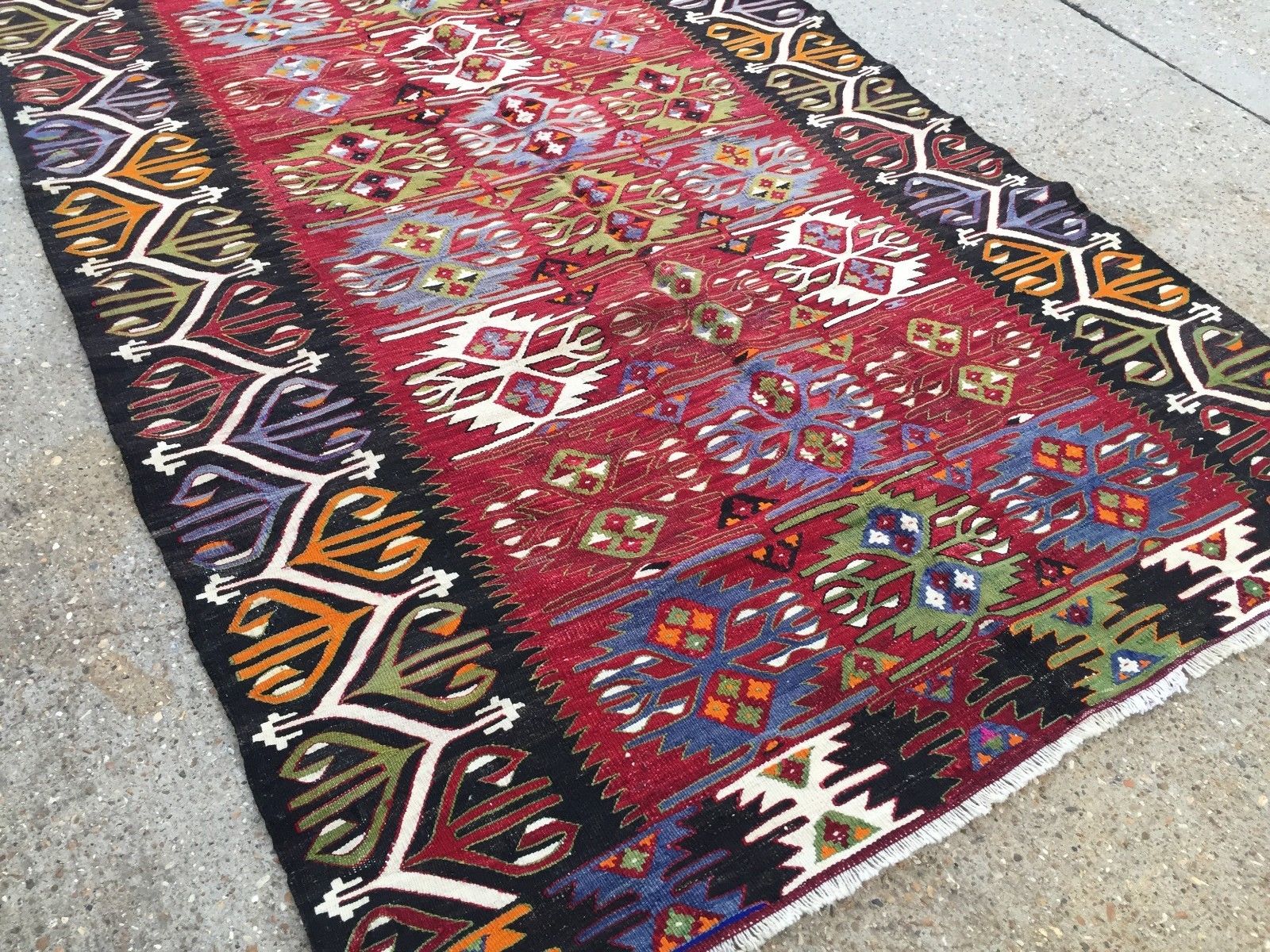 Vintage Turkish Kilim Kelim Rug 310x157 cm shabby chic wool, country home, boho Antiques:Carpets & Rugs kilimshop.myshopify.com