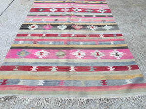 Vintage Turkish Kilim Kelim Rug 262x169 cm shabby chic wool, country home, boho Antiques:Carpets & Rugs kilimshop.myshopify.com