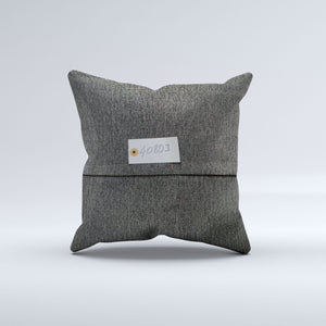 Vintage Turkish Kilim Cushion Cover 40x40 cm Square Wool Kelim Pillowcase  40803