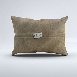 Vintage Turkish Kilim Cushion Cover 60x40 cm Square Wool Kelim Pillowcase 64713