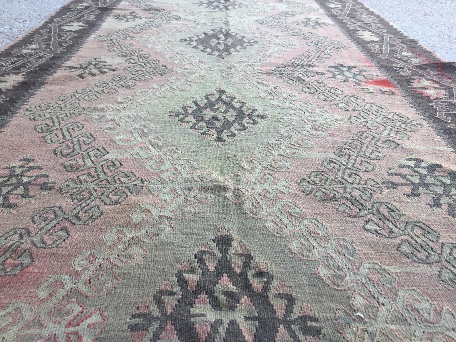 Vintage Turkish Kilim Kelim Rug 270x141 cm shabby chic wool, country home, boho Antiques:Carpets & Rugs kilimshop.myshopify.com