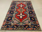 Vintage Turkish Tribal Rug veg dye 195x128 cm Turkish Carpet kilimshop.myshopify.com