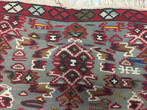 Antique Turkish Kilim Rug shabby vintage old wool country home Kelim 147x78cm Antiques:Carpets & Rugs kilimshop.myshopify.com