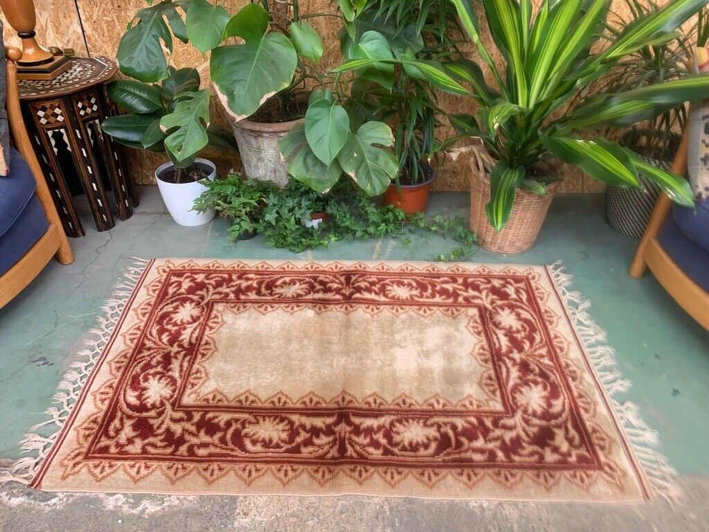 Old Turkish Small Milas Rug 125x83 cm old vintage carpet Ushak Small
